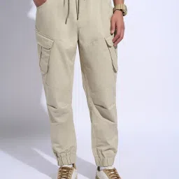 People By Pantaloons White Regular Fit Joggers image 1