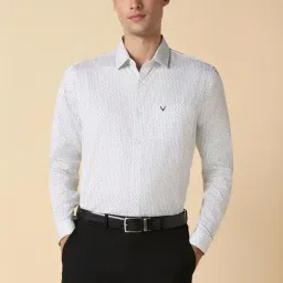Allen Solly White Slim Fit Printed Shirt-picture-30