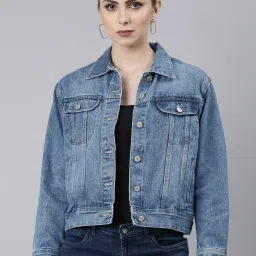 showoffff SHOWOFF Blue Regular Fit Denim Jacket image 1