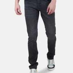 Duke Carbon Black Slim Fit Stretchable Jeans image 1