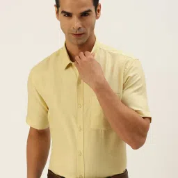 Ramraj Cream Regular Fit Shirt image 1