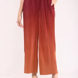 Fablestreet Brown Relaxed Fit Mid Rise Trousers image 1