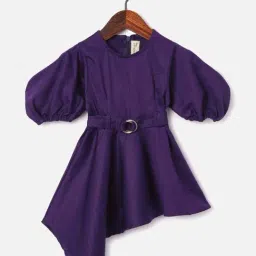 Piccolo Kids Purple Regular Fit Dress-image-13