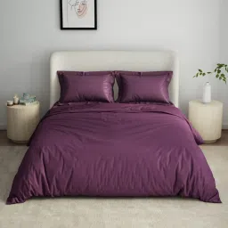 Spaces Cushlon Solid Violet 480 GSM Polyester Double Fleece Blanket image 1