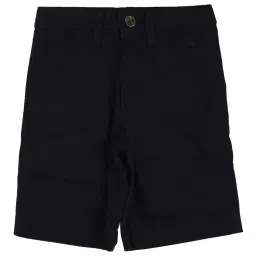 Allen Solly Junior Black Solid Shorts image 1
