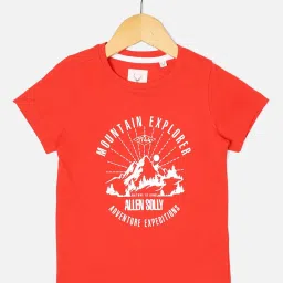 Allen Solly Junior Orange Printed T-Shirt image 1