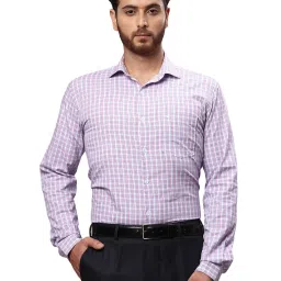 Park Avenue Violet Slim Fit Check Cotton Shirt image 1
