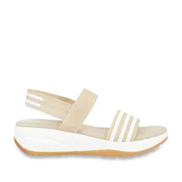 Metro Women's Beige Sling Back Wedges image 2