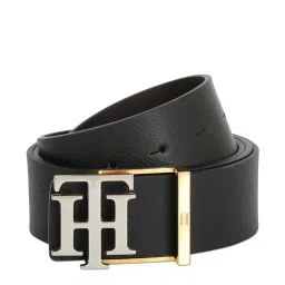 Tommy Hilfiger Black & Brown Leather Reversible Belt for Men image 1