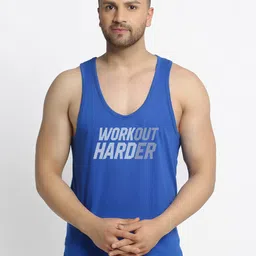 Friskers Men Blue & Grey Printed Pure Cotton Gym Vest C122-05-S-image-51