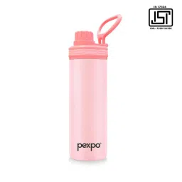 Pexpo Baby Pink Stainless Steel Vacuum Insulated Water Bottle (500ml) image 1