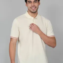 Cantabil Off White Regular Fit Polo T-Shirt-picture-12