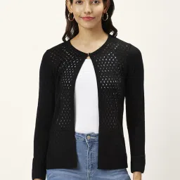 Honey by Pantaloons Black Self Pattern Shrugs image 1