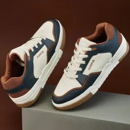 Campus Men's White & Navy Casual Sneakers image 1