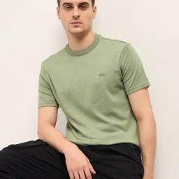 The Bear House Green Regular Fit Solid T-Shirt-image-30