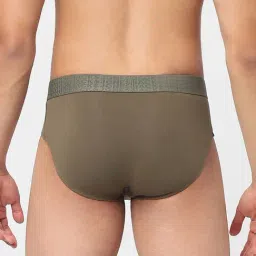 Jack & Jones Grey & Olive Night Regular fit Briefs-Pack of Two image 2