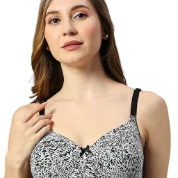 Smarty Pants Black & White Animal Print Full Coverage T-Shirt Bra image 1