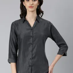 showoffff SHOWOFF Grey Regular Fit Shirt image 1