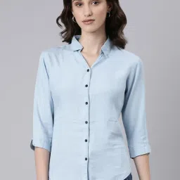 showoffff SHOWOFF Light Blue Regular Fit Shirt image 1