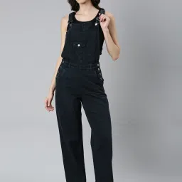 showoffff SHOWOFF Navy Denim Maxi Dungaree image 1