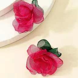 Karatcart Gold-Tone Plated Pink & Green Earrings for Women-picture-16