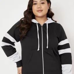 BRINNS Black Color-Block Hoodie Sweatshirt image 1