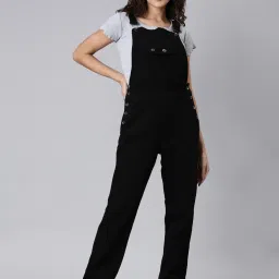 showoffff SHOWOFF Black Denim Maxi Dungaree image 1