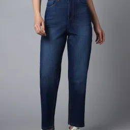 High Star Dark Blue Regular Fit High Rise Jeans image 1