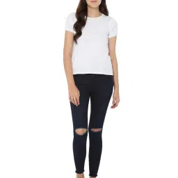 Solly by Allen Solly Blue Distressed Jeans image 4