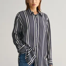 Gant Navy & White Striped Shirt image 1