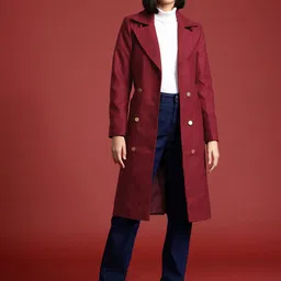 all about you Knee Length Overcoat with Tie-Up-picture-21