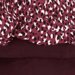 Cutecumber Kids Maroon & Black Floral Print Dress image 5