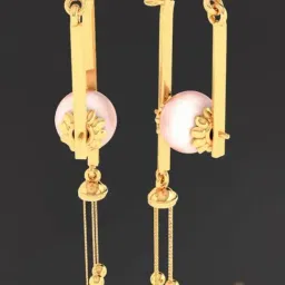 P.C. Chandra Jewellers 18KT Yellow Gold Drop Earrings With Very Unique Craftsmanship-picture-12