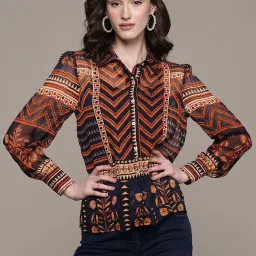 Label Ritu Kumar Navy Danielle Shirt With Camisole image 1