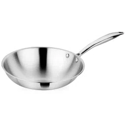 Prabha Stainless Steel Silver Fry Pan Without Lid- 20cm, 0.9L image 1
