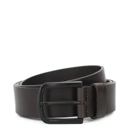 Van Heusen Brown Leather Solid Waist Belt image 1