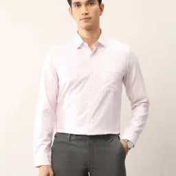 Arrow Pink Cotton Regular Fit Self Pattern Shirt-picture-46