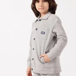 One Friday Boys Grey Regular Fit Over Shirt image 3