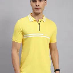 Rock.it Yellow Cotton Regular Fit Printed Polo T-Shirt-picture-19