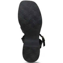 Carlton London Women's Black Ankle Strap Wedges image 5