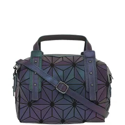 Baomi Purple Textured Medium Handbag image 1