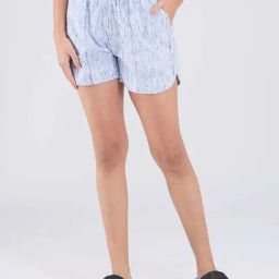 VASTRADO Blue Textured Shorts-picture-16