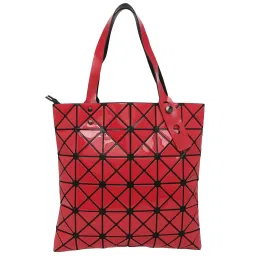Baomi Red Textured Medium Tote Handbag image 3