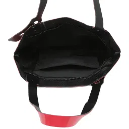 Baomi Red Textured Medium Tote Handbag image 4