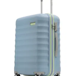 Uppercase Striker Light Blue Textured Medium Hard Checked Luggage-image-63