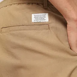 Mr Bowerbird Men Camel Brown Liberal Fit Pleated Trousers image 5