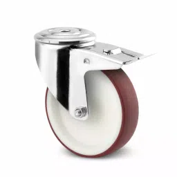 Tente Braked Swivel Castor Wheel, 150 Kg Capacity, 100 mm Wheel, 8377 UAD 100/32 P30-13 ROUGE-image-9
