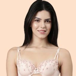 Enamor Pearl Blush Embroidered Bra-image-92