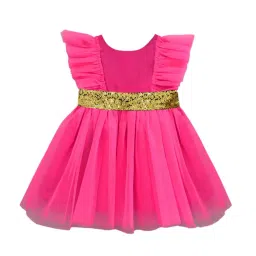 A.T.U.N. Fuchsia Solid Dress image 1