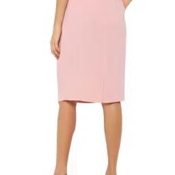 Solly by Allen Solly Pink Knee Length Skirt image 2